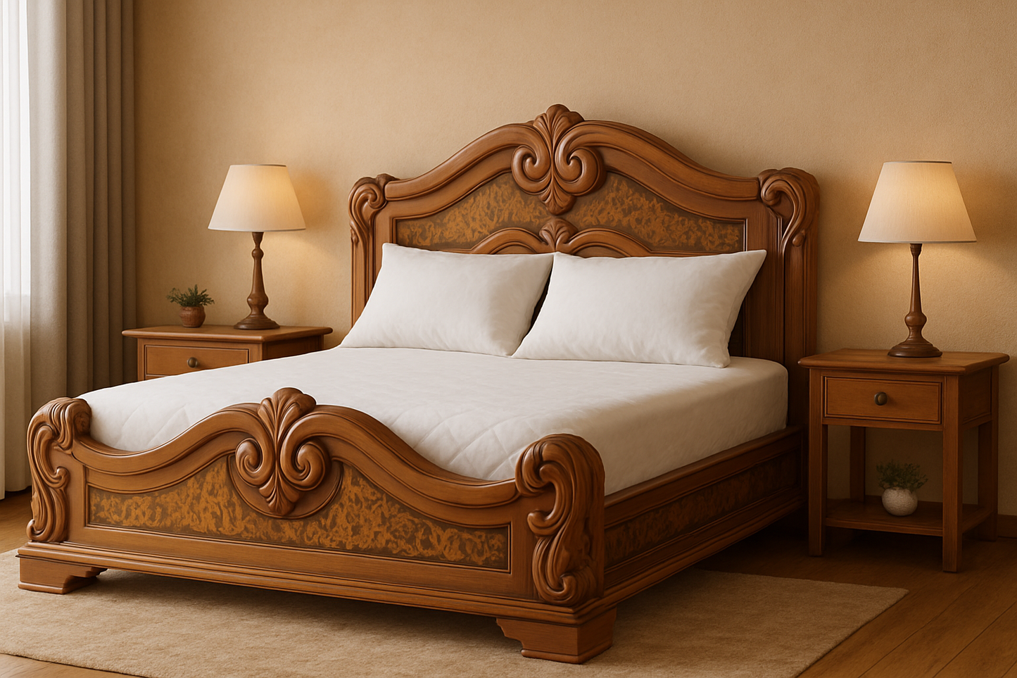 Teak Wooden Bed