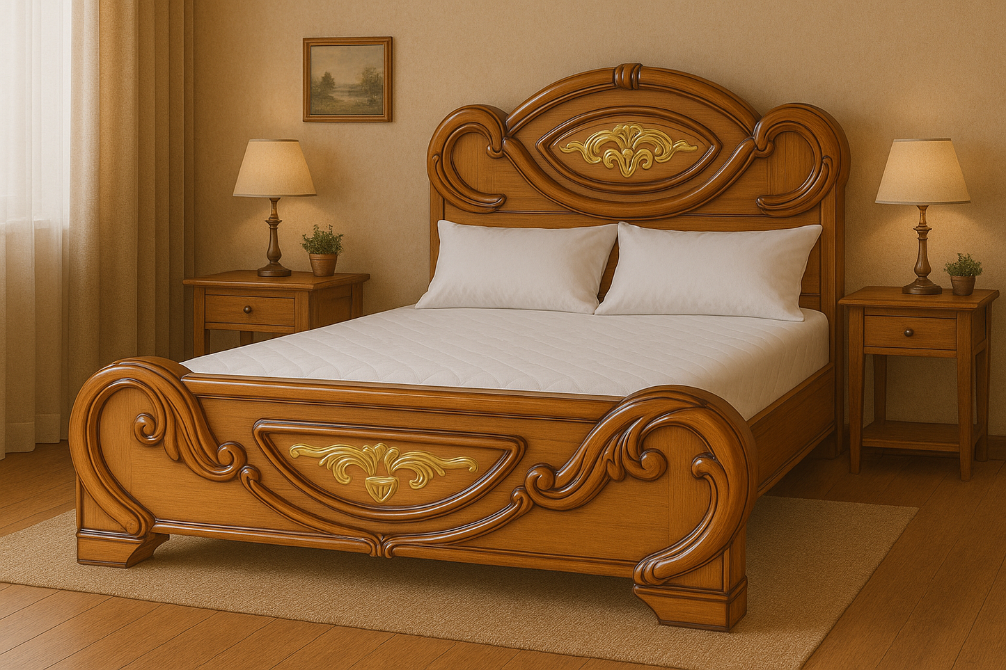 Teak Wooden Bed