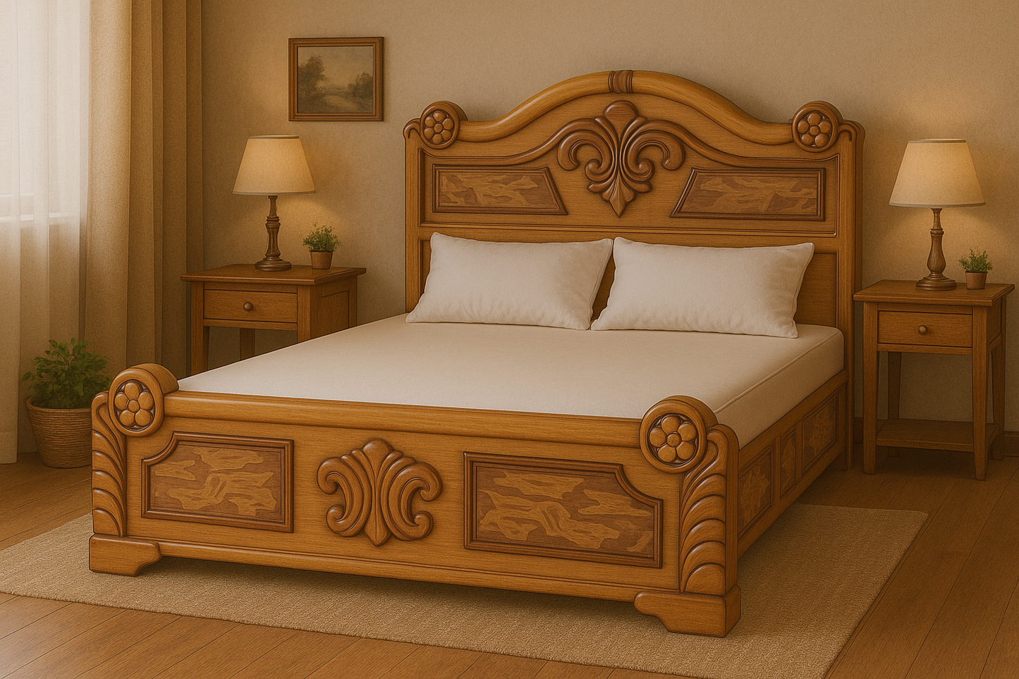 Teak Wooden Bed