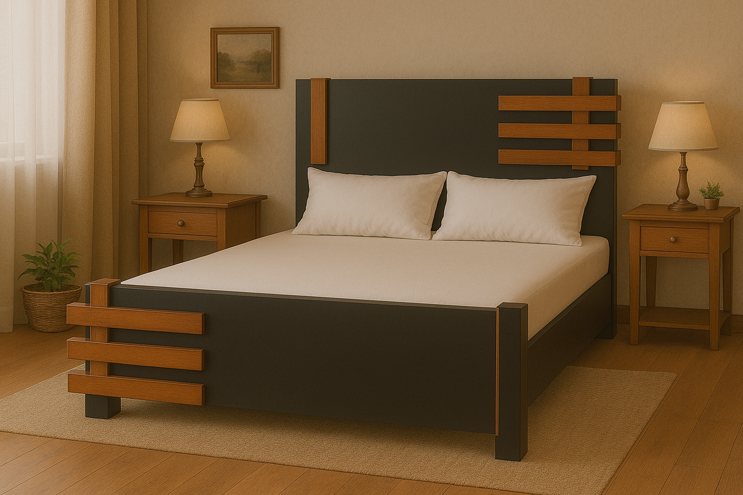 Teak Wooden Bed
